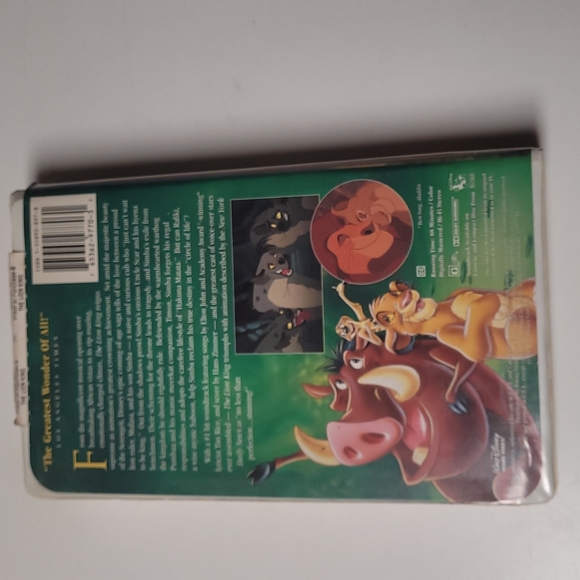The Lion King, Walt Disney Masterpiece, VHS Tape - Picture 2 of 6